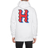 CROOKED H PULLOVER HOODIE // WHITE