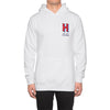 CROOKED H PULLOVER HOODIE // WHITE