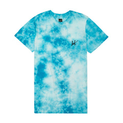 CRYSTAL WASH SCRIPT TEE SP15 // CYAN
