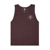 12 GALAXIES TANK // BURGUNDY HEATHER
