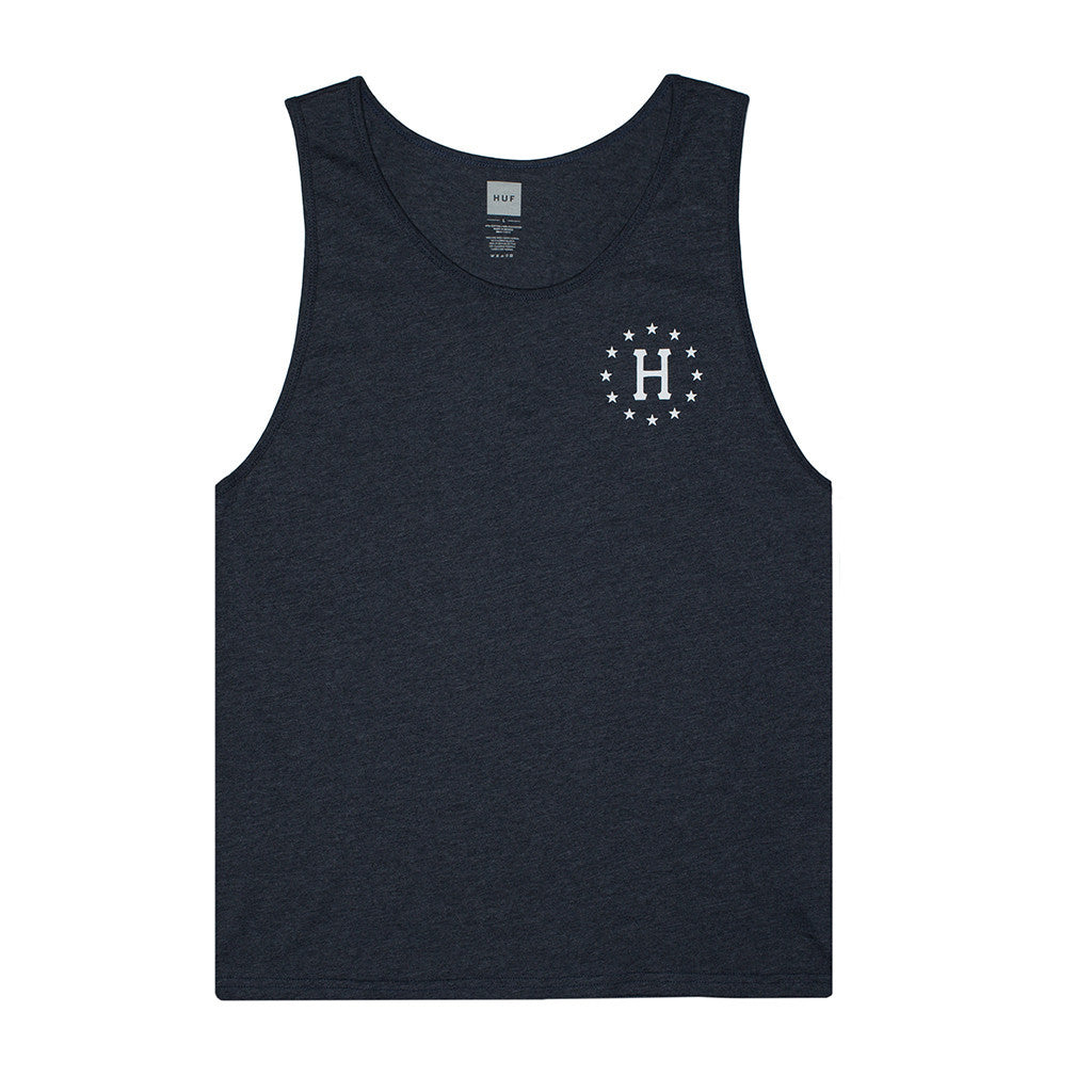 12 GALAXIES TANK // NAVY HEATHER