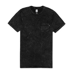 ACID WASH POCKET TEE // BLACK