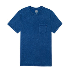 ACID WASH POCKET TEE // BLUE