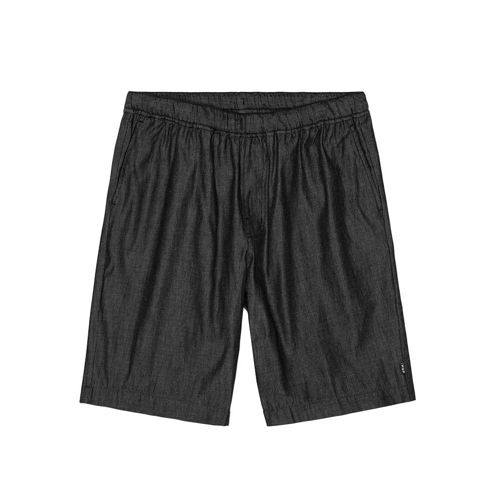 CHAMBRAY EASY SHORTS // BLACK