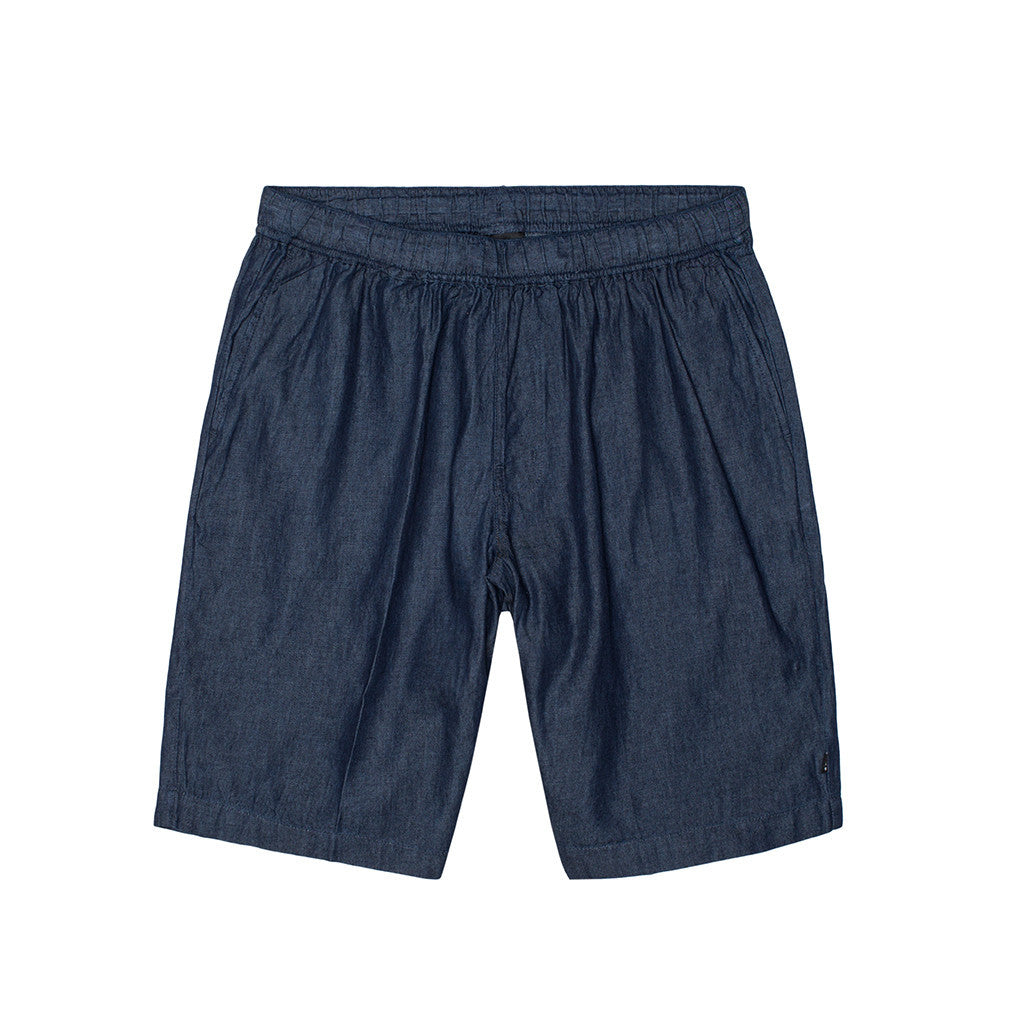 CHAMBRAY EASY SHORTS // BLUE