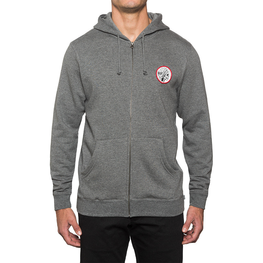 CHIEF FULL ZIP HOODIE // GUNMETAL HEATHER