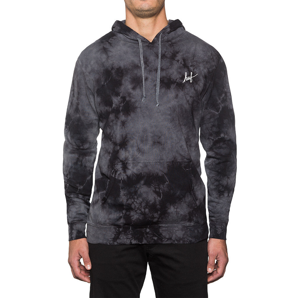 CRYSTAL WASH PULLOVER HOODIE // BLACK