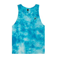 CRYSTAL WASH SCRIPT TANK // CYAN
