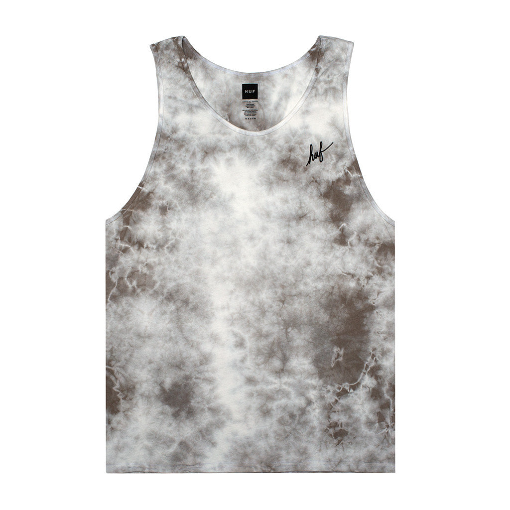 CRYSTAL WASH SCRIPT TANK // LIGHT GRAY