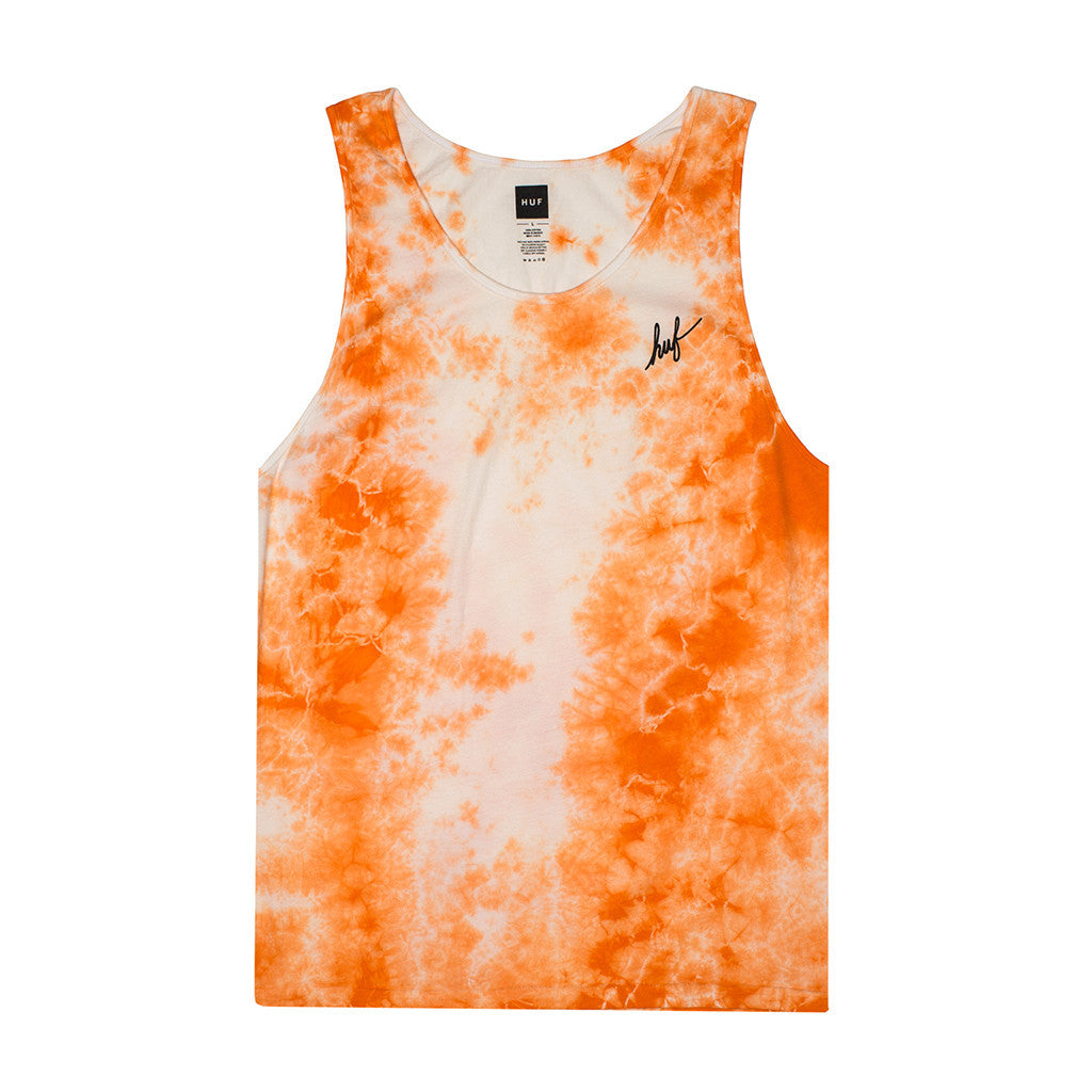 CRYSTAL WASH SCRIPT TANK // ORANGE