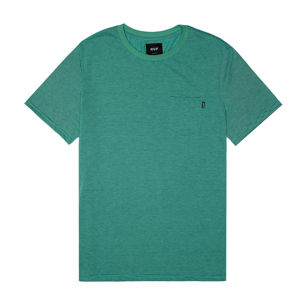 MARINA STRIPE POCKET TEE // GREEN