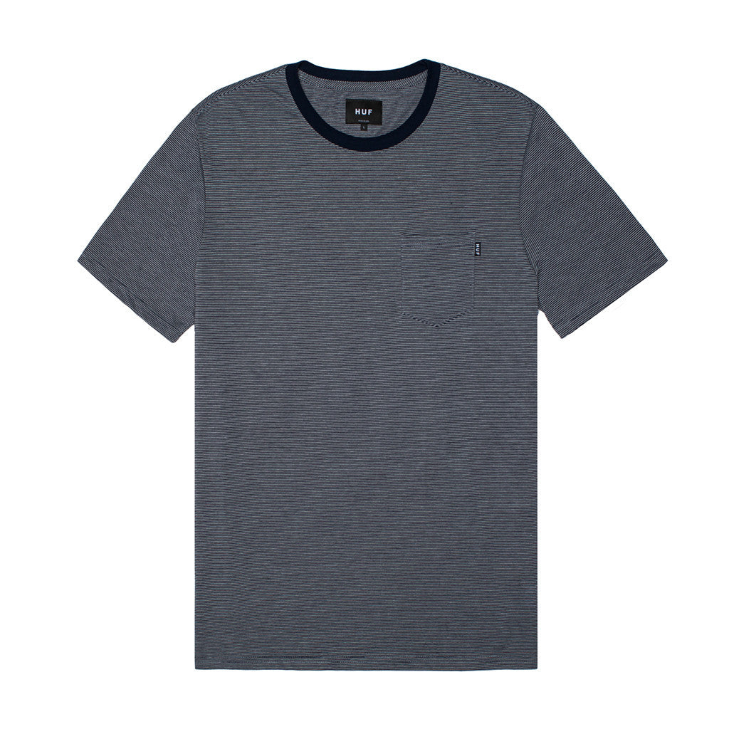 MARINA STRIPE POCKET TEE // NAVY