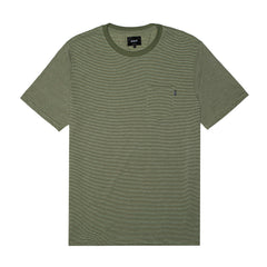 MARINA STRIPE POCKET TEE // OLIVE DRAB