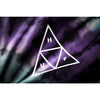 TRIPLE TRIANGLE SPIRAL TEE // PURPLE / JADE