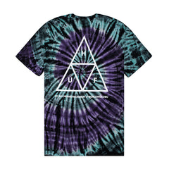 TRIPLE TRIANGLE SPIRAL TEE // PURPLE / JADE