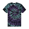 TRIPLE TRIANGLE SPIRAL TEE // PURPLE / JADE