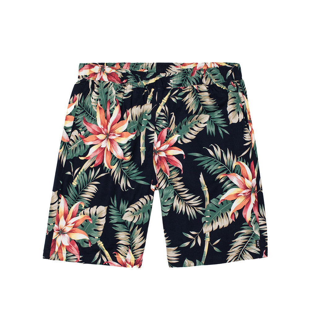 VINTAGE TROPICANA EASY SHORTS // BLACK