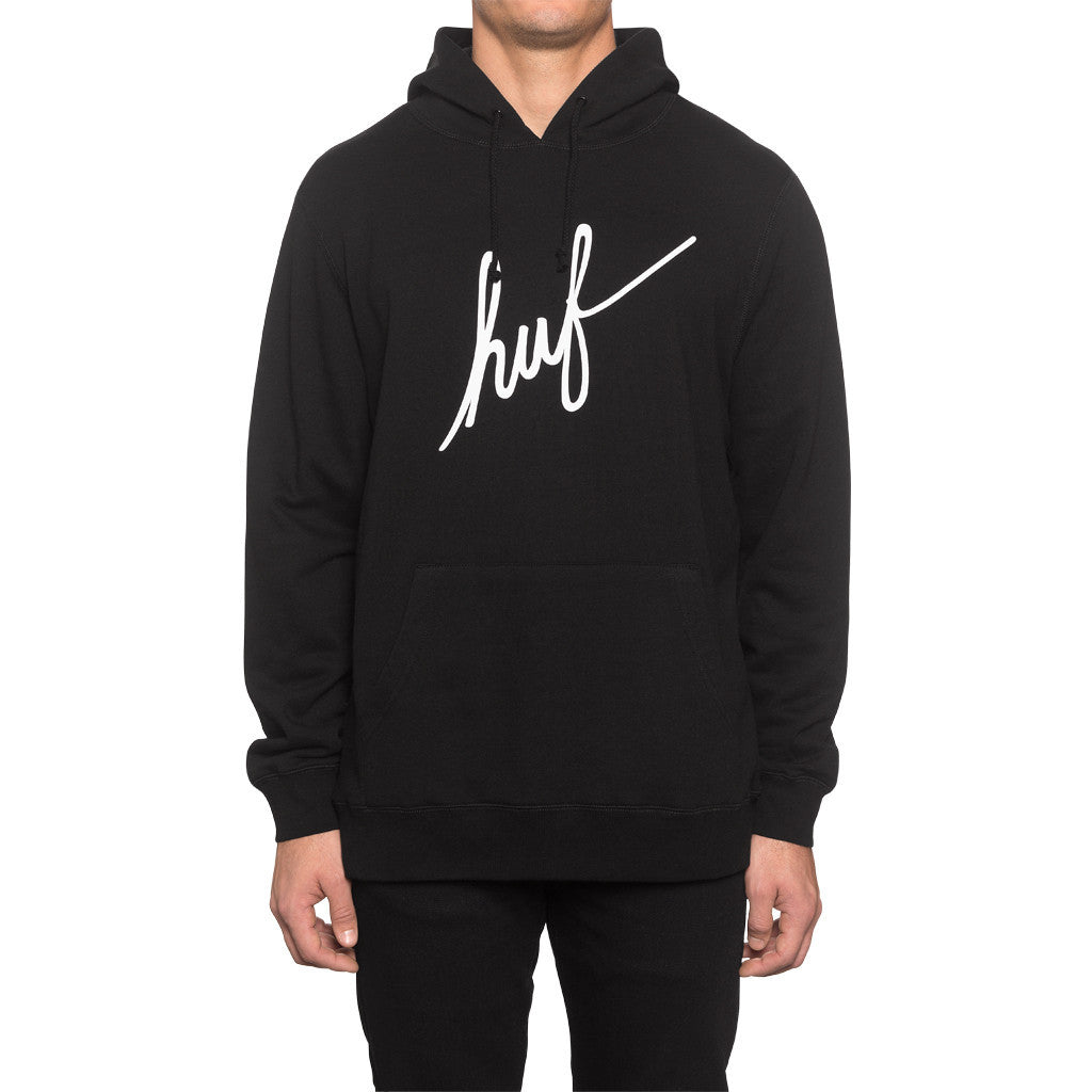 DEMI SCRIPT PULLOVER HOODIE // BLACK