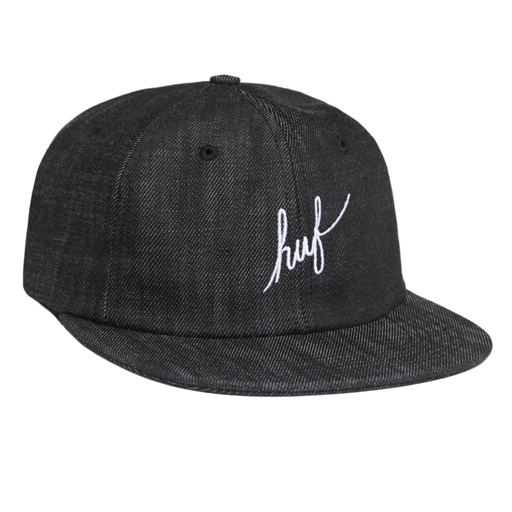 DENIM SCRIPT 6 PANEL // BLACK