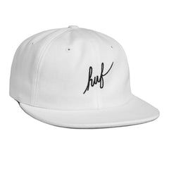 DENIM SCRIPT 6 PANEL // WHITE