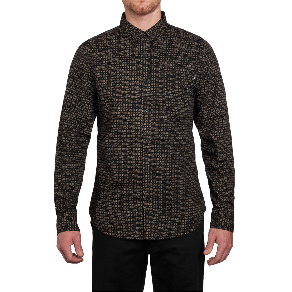 FUCK IT L/S WOVEN // BLACK