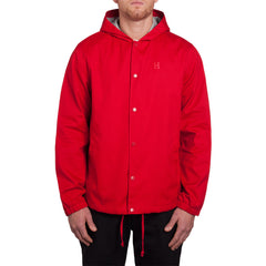 HOODED COACHES JACKET SP15 // RED