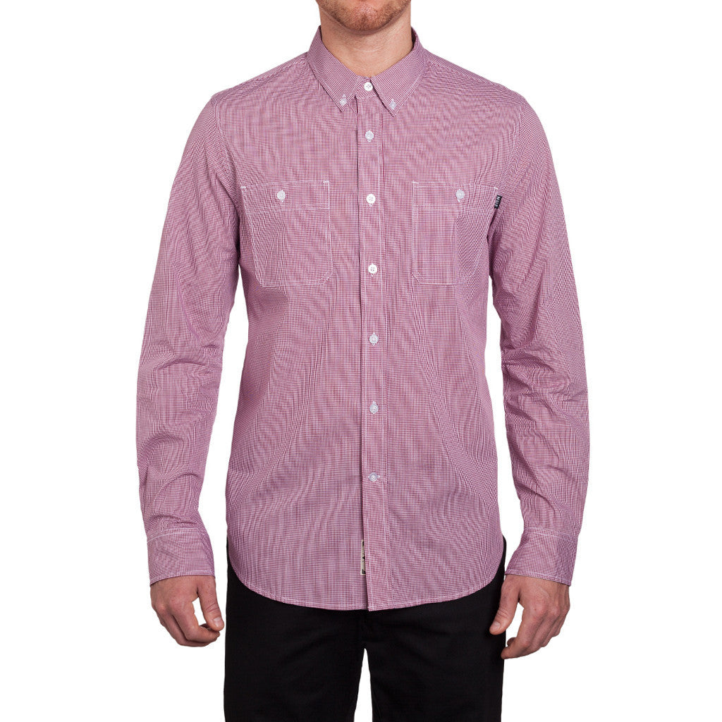 GINGHAM L/S WOVEN // MAROON