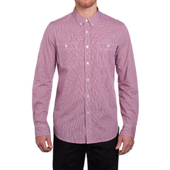 GINGHAM L/S WOVEN // MAROON