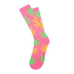 NEON PLANTLIFE CREW SOCKS SP15 // PINK