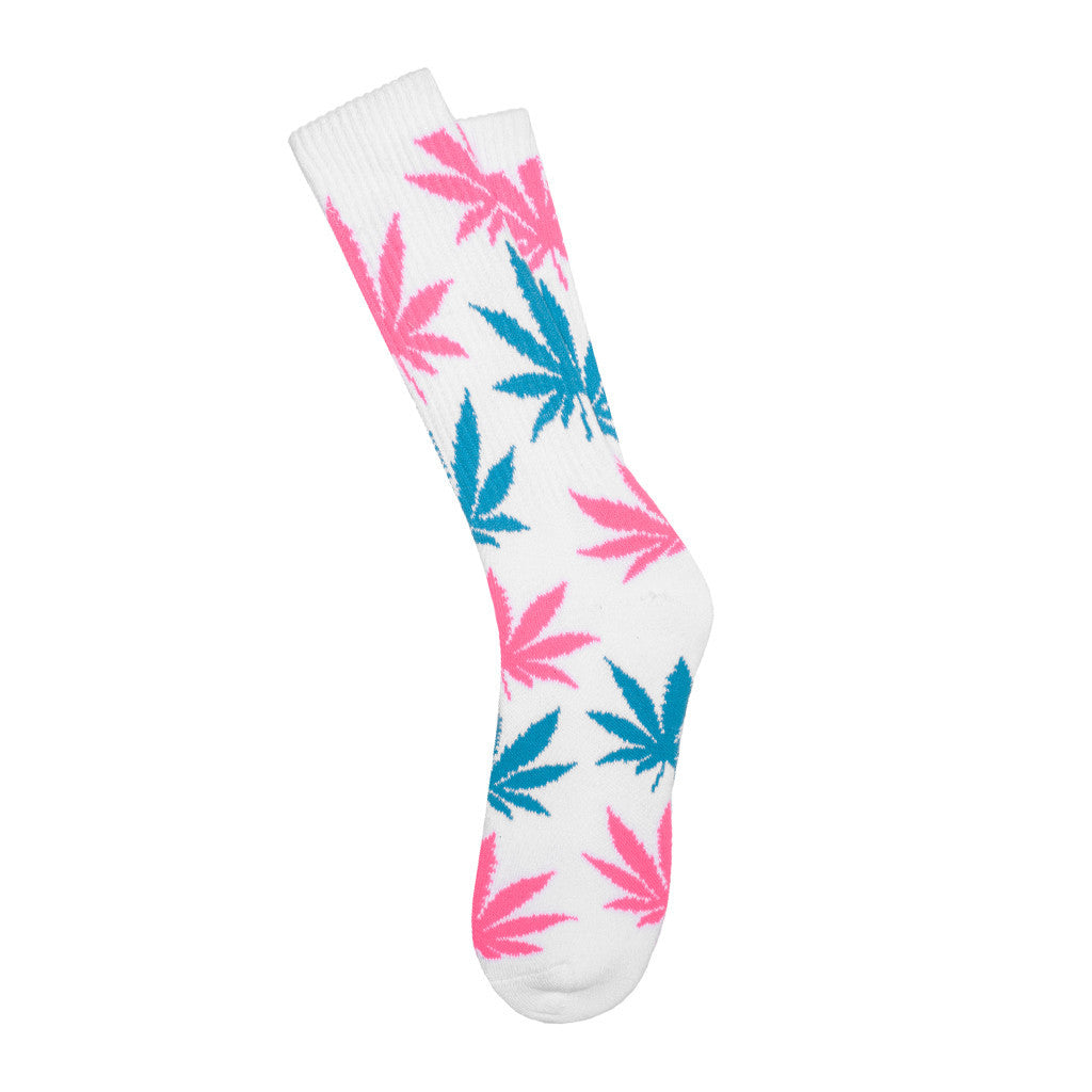 NEON PLANTLIFE CREW SOCKS SP15 // WHITE