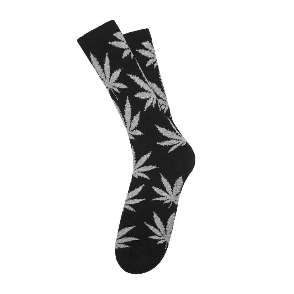 PLANTLIFE CREW SOCKS SP15 // BLACK / GRAY HEATHER