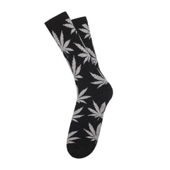 PLANTLIFE CREW SOCKS SP15 // BLACK / GRAY HEATHER