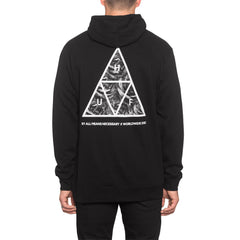 TRIANGLE ROSE PULLOVER HOODIE // BLACK