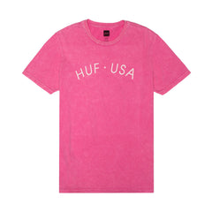 HUF USA WASHED TEE // LIGHT PINK
