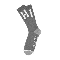 CLASSIC H CREW SOCKS SUM15 // CHARCOAL HEATHER