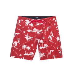 DRUNK ALOHA BOARDSHORTS // RED