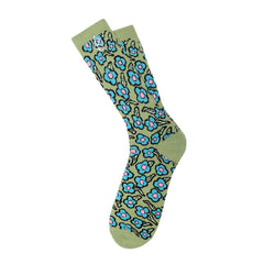 HUF X KROOKED FLOWERS SOCKS  // SEAFOAM