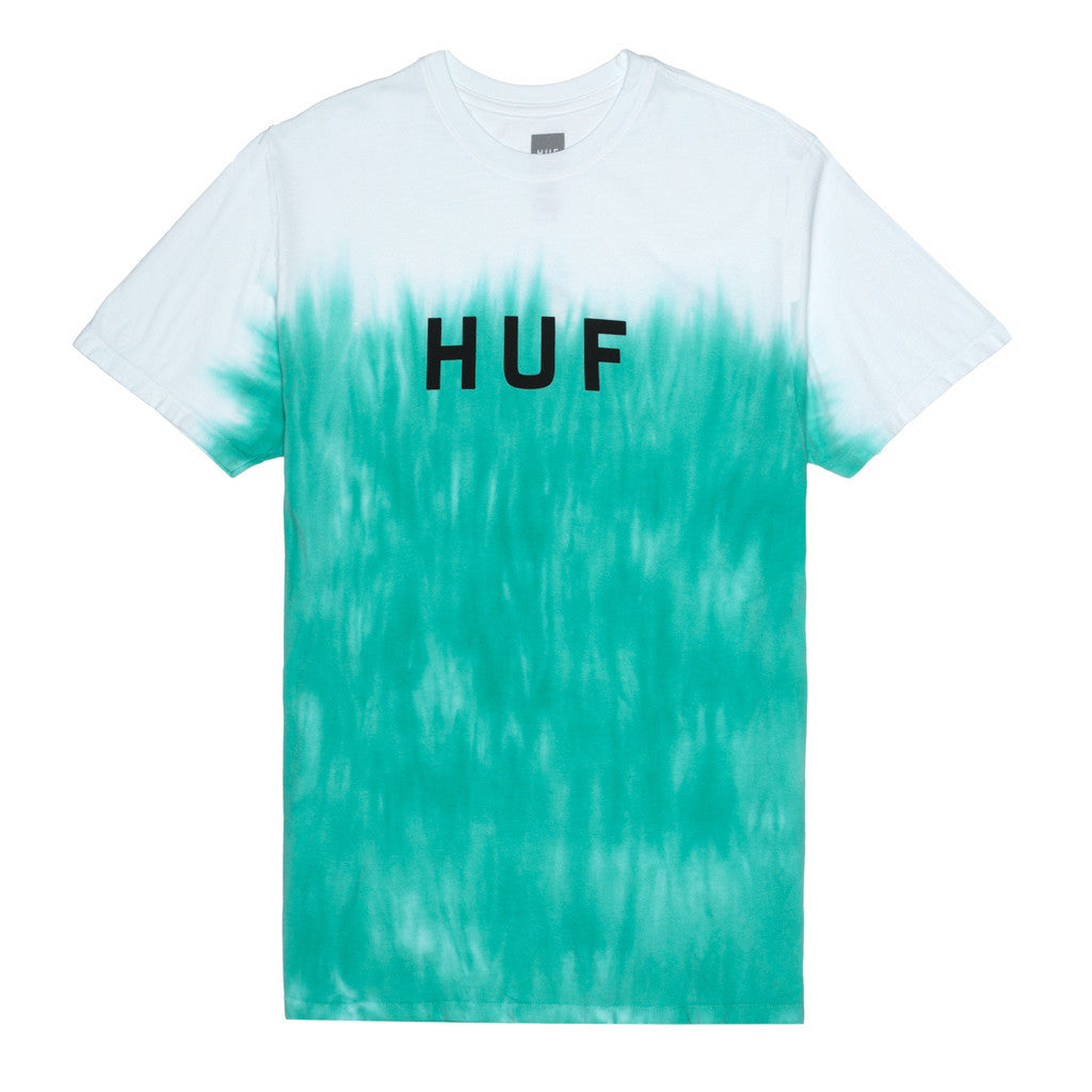 ORIGINAL LOGO FADED DIP DYE TEE // JADE