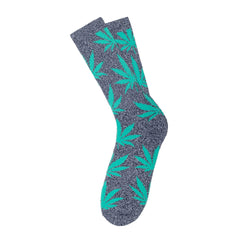 PLANTLIFE CREW SOCKS SUM15 // NAVY HEATHER / MINT