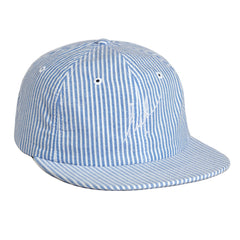 SEERSUCKER SCRIPT 6 PANEL // BLUE