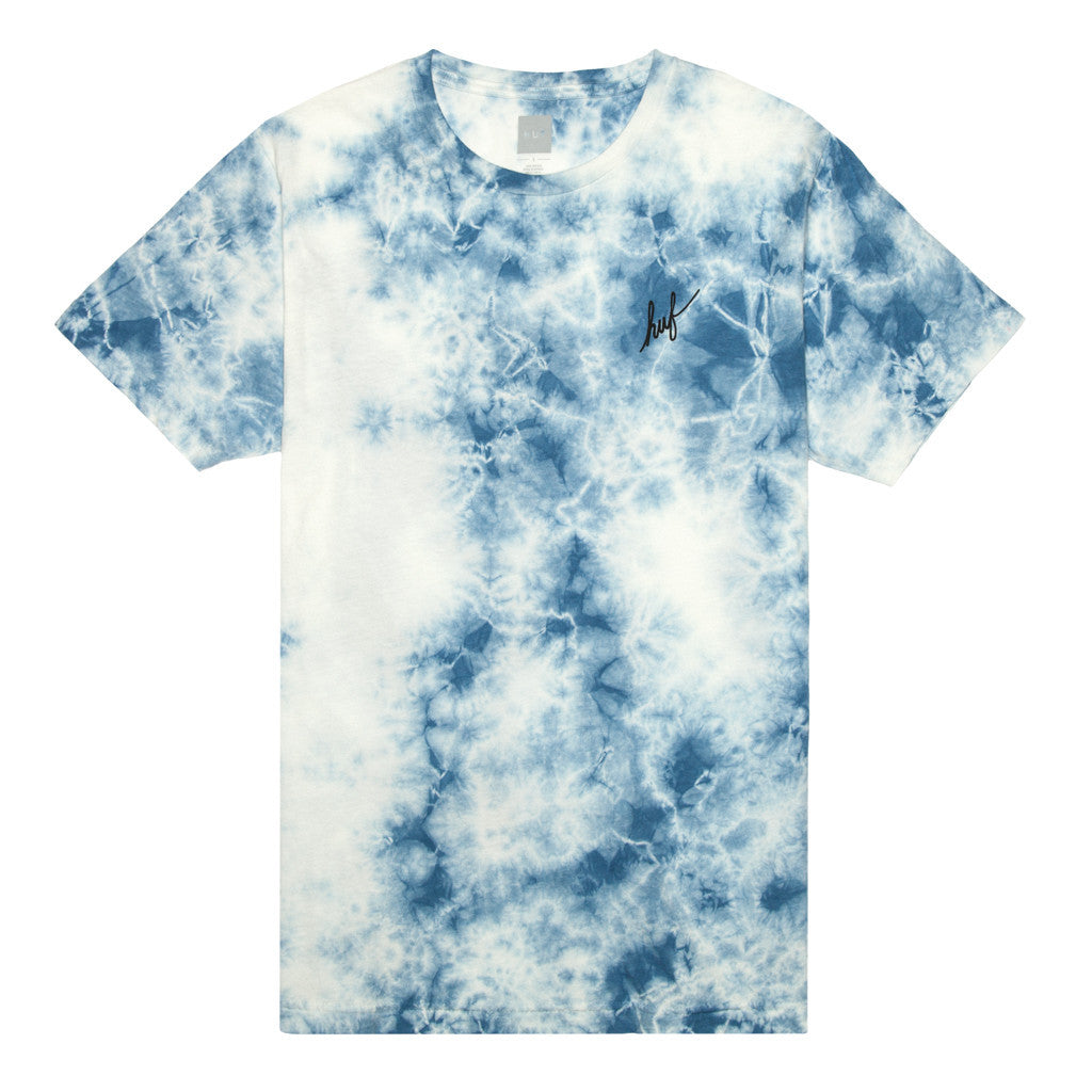 CRYSTAL WASH SCRIPT TEE SUM15 // BLUE
