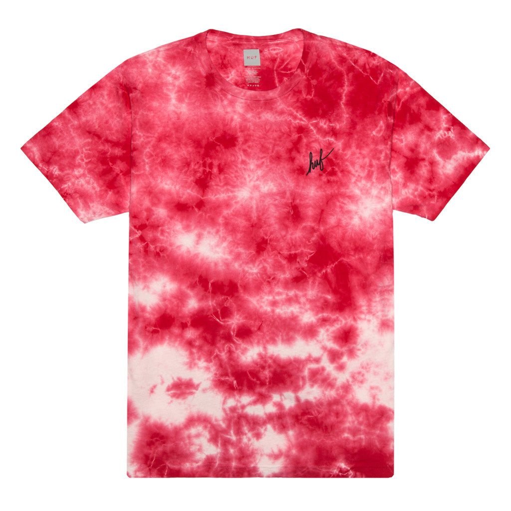 CRYSTAL WASH SCRIPT TEE SUM15 // RED