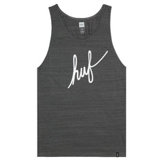 STREAKY WASH DEMI SCRIPT TANK // CHARCOAL