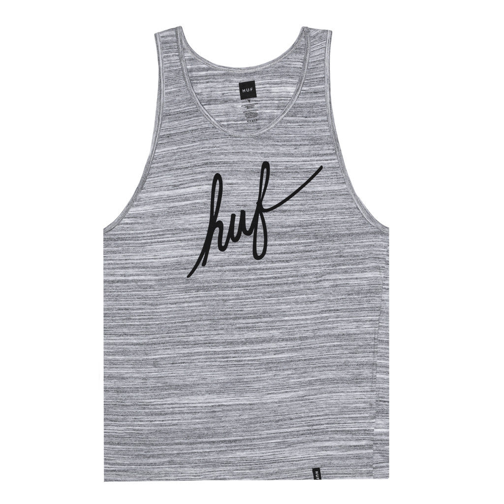 STREAKY WASH DEMI SCRIPT TANK // WHITE
