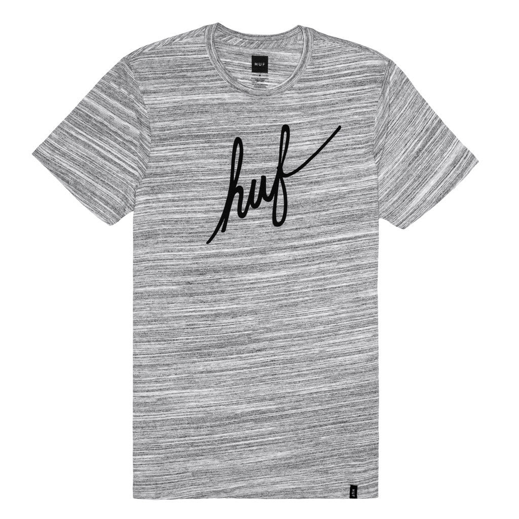 STREAKY WASH DEMI SCRIPT TEE // WHITE