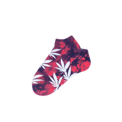 TIE DYE PLANTLIFE ANKLE SOCKS // RED / BLUE