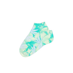 TIE DYE PLANTLIFE ANKLE SOCKS // YELLOW / MINT