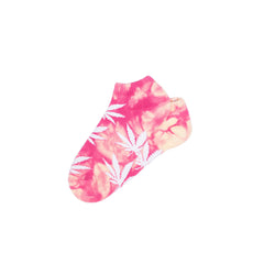 TIE DYE PLANTLIFE ANKLE SOCKS // YELLOW / PINK