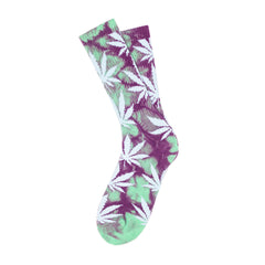 TIE DYE PLANTLIFE CREW SOCKS SUM15 // GREEN / PURPLE