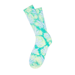 TIE DYE PLANTLIFE CREW SOCKS SUM15 // YELLOW / MINT